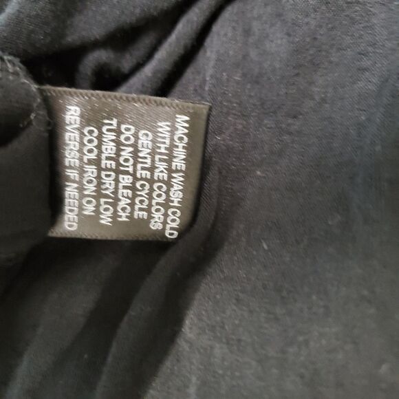 Cure black stretchy bell sleeve top boho - Picture 7 of 7